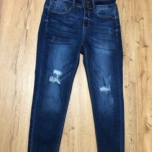 Wax Jean Destructed Ripped Skinny Jean
